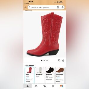 Soda Red Western Cowboy Boots